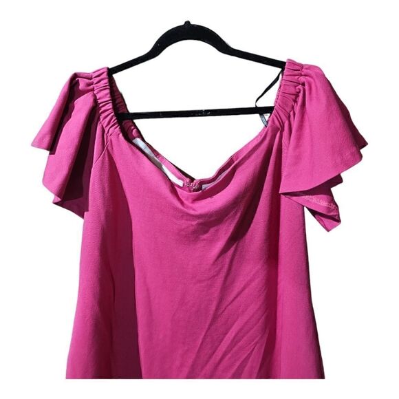 ELOQUII Ruffled Sleeve Off the Shoulder Dress - Size 18 - Picture 5 of 9